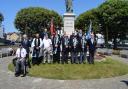 Service - Veterans and standard bearers along with Dan Casey and Gary Scott. Picture: Joe Simmons/TDC
