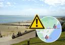 Swimmers have been warned to avoid water at Frinton and Walton beaches