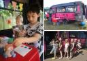 Arty Party - Children enjoying their time at the Pink Parrot Potter's new arts and crafts bus
