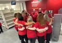 Emotional goodbye - staff at Clacton's Wilko shop bid farewell to each other