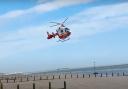 Emergency - Essex and Herts air ambulance attended the scene at the beach