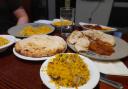 Flavours - nan bread, mushroom rice and a curry dish served up at Clacton’s Golden Curry