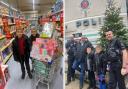 Fundraising - The eight-year-old twins Theo and George from Clacton joined Essex Police's giving tree appeal