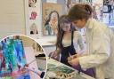 Workshop - Former student and renowned artist Annie Ashwell visited the Year 12 art course at Clacton County High School for an exclusive workshop