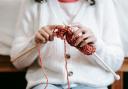 Crafts - a woman knitting