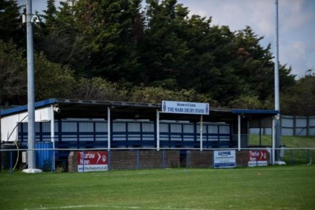 Lights out: FC Clacton's game with Little Oakley at the Austin Arena was abandoned due to floodlight failure.
