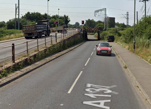 The A137 has been partially blocked