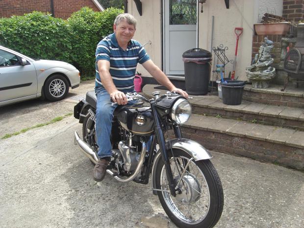 Clacton and Frinton Gazette: Peter on his motorcycle recently
