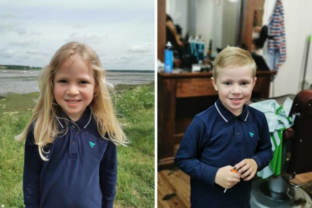 Hero - Finley Pitcher, five, of Dovercourt, cut his hair in aid of the Little Princess Trust