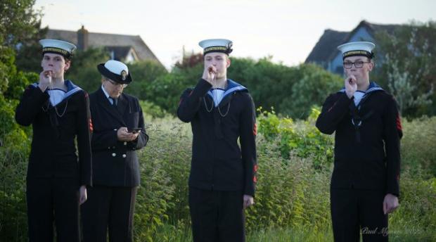 Clacton and Frinton Gazette: Pipers - Walton Sea Cadets introducing the ceremony. Credit: Paul Mynors