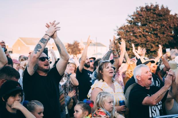CROWD PLEASER: The audience at Brightlingsea Free Music Festival Picture: Stephen Johnson