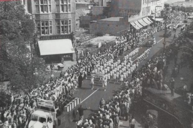Big procession: Clacton Carnival pictured in 1947