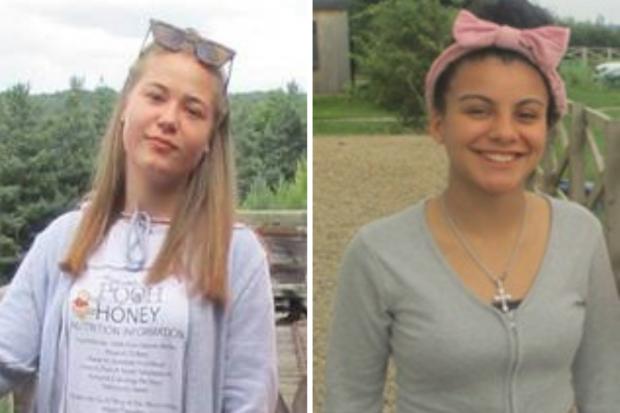 Police issue urgent appeal to find missing teen girls Lauren (left) and Aliyah (right) with links to Essex. Photos: Cleveland Police