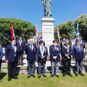 Memorial - the service at Clacton's War Memorial marked 39 years since the end of the Falklands War. Picture: Victoria McKay/TDC