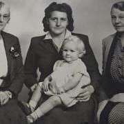 Generational - Eleanor Pepper with her mother Mrs Parker (right), grandmother Mrs Hacker (left) and daughter Margaret (centre)