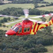 The air ambulance was called after a crash on the A133 in Clacton.