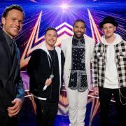 Olly Murs with Ryan Hunter, Gathan Cheema and Jared Richter on ITV's Starstruck