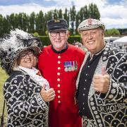 Celebration - Michelle Thorpe, Pearly Queen of Southwark, Ted Fell, Chelsea Pensioner and Jimmy Jukes MBE, Pearly King of Southwark