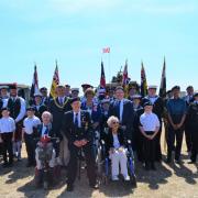 Special event: Standard bearers, sea cadets, Peter Harris, Chris Amos and guests of honour at the event. Picture: Will Lodge/TDC
