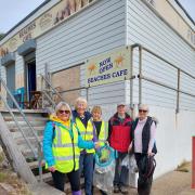 Ready To Work - Litter pickers at the Beaches Cafe in Clacton