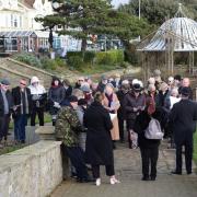Service - a Holocaust Memorial Day service was held at Clacton's Sunken Rose Garden