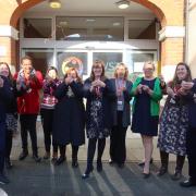 Celebration - CVS Tendring staff outside its headquarters at Imperial House in Clacton