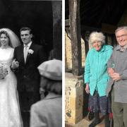 Elderly couple recreate wedding day at church where they married 63 years ago