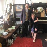 Inventory - Mike Chinner and Gail Garbett with some of their antiques