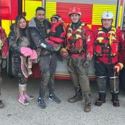 Saved - The family of three were rescued by firefighters and Walton and Frinton lifeboat crews