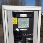 Smashed - The machine was vandalised in Walton