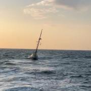 In Danger - A view of the yacht at sea