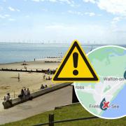 Swimmers have been warned to avoid water at Frinton and Walton beaches