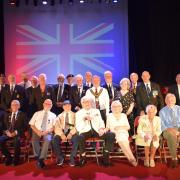Tea dance - veterans at the event with council chairman Gary Scott