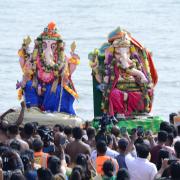 Celebrations - During the Hindu celebrations, the idol is carried in a public procession and immersed in a nearby river, lake or sea