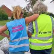 Clean - Two members of the Frombles with the bags of rubbish collected