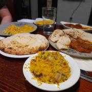 Flavours - nan bread, mushroom rice and a curry dish served up at Clacton’s Golden Curry