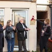 Unveiled - Labour parliamentary candidate for Colchester, Pam Cox, unveiled the new plaque renaming the Clacton Labour's headquarters