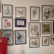 Display - Eileen Cowell has received a display for her stitchwork at the Black Swan care home in Clacton