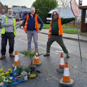 Pothole - The Rainbow Nursery in Weely has filled a pothole in frustration of it not being filled
