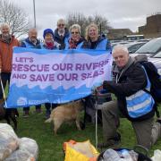 Community - the Frinton Frombles with a RIvercare banner