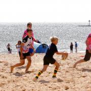 SANDSTORM: action from last year’s beach competition.