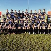 RISING TO THE CHALLENGE: the Colne team prior to their match against the Wasps Academy.