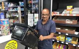 Brave - shopkeeper Indu Patel fought off a robber armed at the Premier shop in Coppins Road, Clacton
