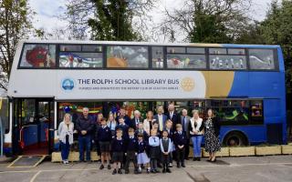 Team Effort - The new school library bus was launched with the help of community groups