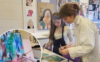 Workshop - Former student and renowned artist Annie Ashwell visited the Year 12 art course at Clacton County High School for an exclusive workshop