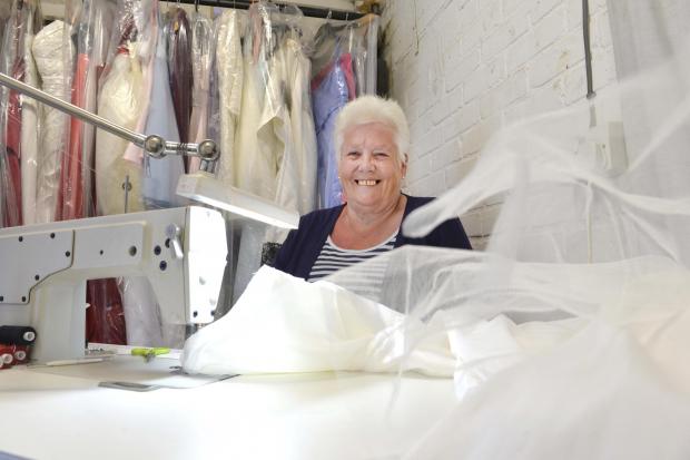 Dressmaker’s stitch in kind for bride-to-be